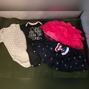 Baby Onesies and Skirts Set 0-3 3-6m